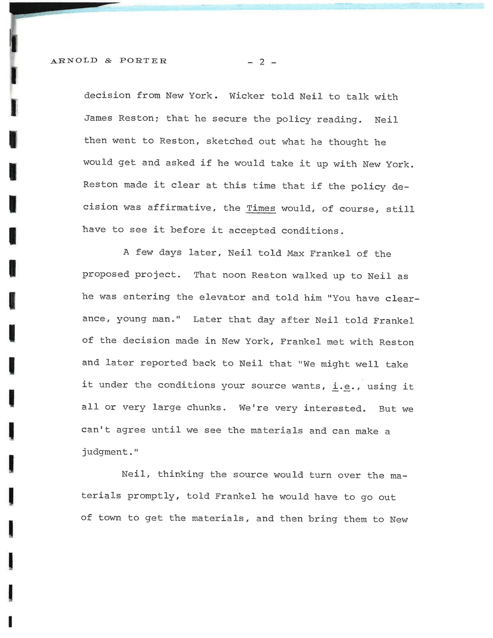 Page 2 from Rogovin Sheehan memo