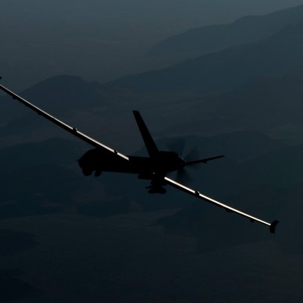 An MQ-9 Reaper aircrew flies a training mission over the Nevada Test and Training Range, Jan. 14, 2020. MQ-9 aircrew provide dominant, persistent attack and reconnaissance 24/7/365. (U.S. Air Force photo by Airman 1st Class William Rio Rosado)