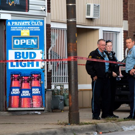 Kansas City, Kansas police investigate the scene of a shooting at Tequila KC Bar on Oct. 6, 2019, in Kansas City, Kan.