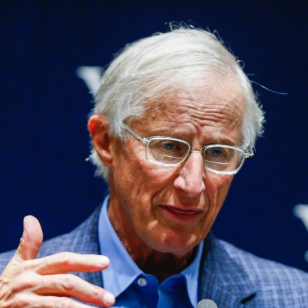 NEW HAVEN, CT - OCTOBER 08: Yale Professor William Nordhaus speaks during a press conference after winning the 2018 Nobel Prize in Economic Sciences at Yale University on October 8, 2018 in New Haven, Connecticut.  Professor Nordhaus' research has been focused on the economics of climate change, economic growth and natural resources. (Photo by Eduardo Munoz Alvarez/Getty Images)