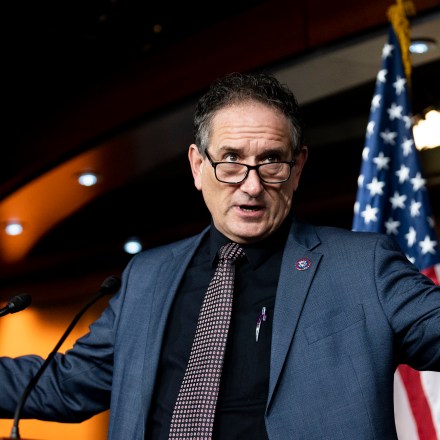 UNITED STATES - FEBRUARY 9: Rep. Andy Levin, D-Mich., holds his news conference on Recognizing Congressional Workers Right to Organize on Wednesday, February 9, 2022. (Bill Clark/CQ-Roll Call, Inc via Getty Images).