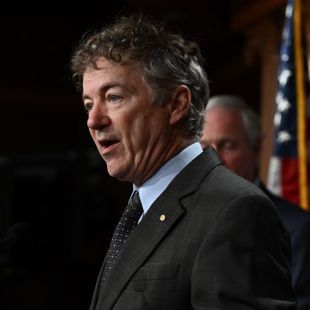 WASHINGTON, DC - JANUARY 25: Sen. Rand Paul (R-KY) speaks about the Debt Ceiling during a press conference at the US Capitol on January 25, 2023 in Washington, D.C. (Photo by Ricky Carioti/The Washington Post via Getty Images)