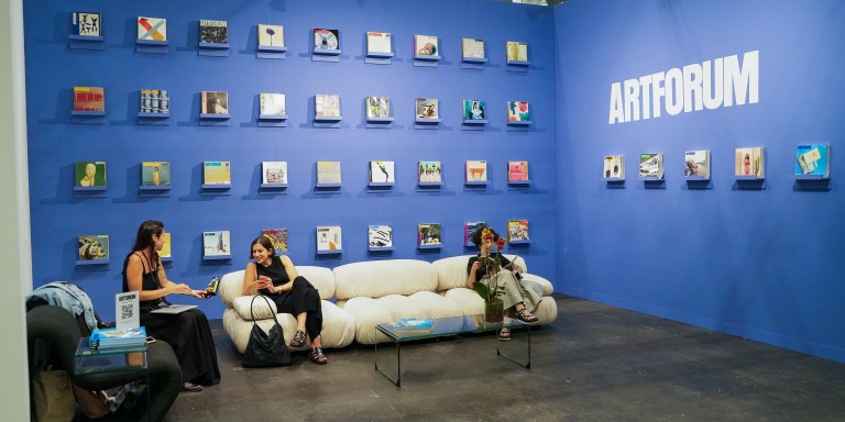 NEW YORK, NEW YORK - SEPTEMBER 07: Artforum at the 2023 Armory Show VIP Preview at Javits Center on September 07, 2023 in New York City. (Photo by Sean Zanni/Patrick McMullan via Getty Images)