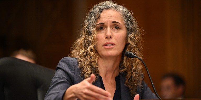 Director of the National Counterterrorism Center Christine Abizaid testifies during a Senate Homeland Security and Government Affairs Committee hearing on Capitol Hill in Washington, DC, on October 31, 2023. (Photo by Mandel NGAN / AFP) (Photo by MANDEL NGAN/AFP via Getty Images)